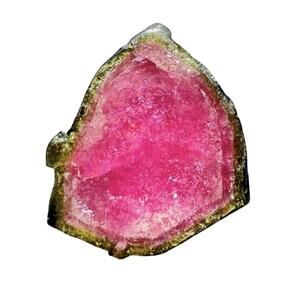Watermelon Tourmaline Natural Crystal Slice Custom Cabochon Natural #8